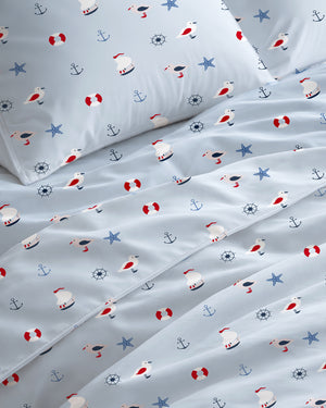 200 TC PRINTED ANCHOR FLAT SET