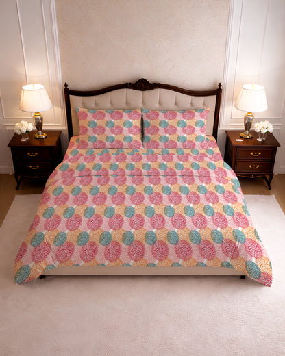 144 TC PRINTED BLOSSOM FLAT SET