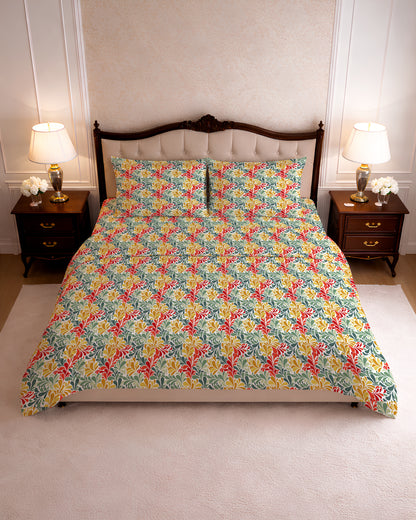 144 TC PRINTED BLOOM FLAT SET