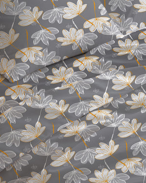 200 TC PRINTED CLEMATIS FLAT SET