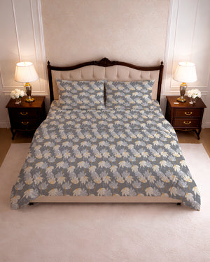 200 TC PRINTED CLEMATIS FLAT SET