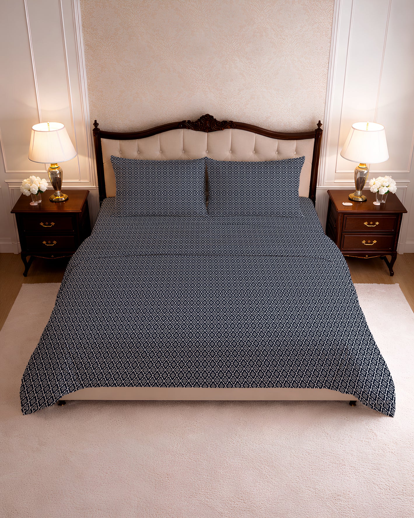 200 TC PRINTED CRESCENT FLAT SET