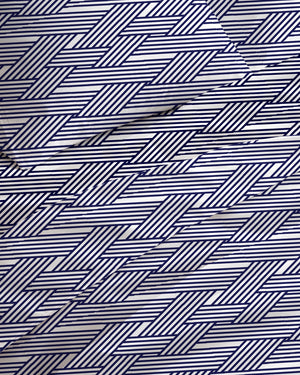 200 TC PRINTED CROSS HATCH FLAT SET