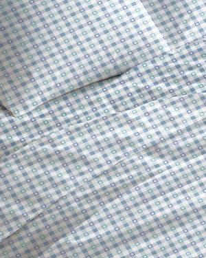 144 TC PRINTED CHECKERBOARD FLAT SET