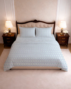 144 TC PRINTED CHECKERBOARD FLAT SET