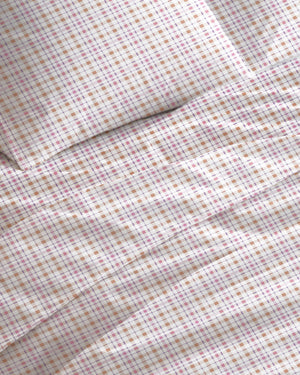 400 TC PRINTED CHECKS FLAT SET