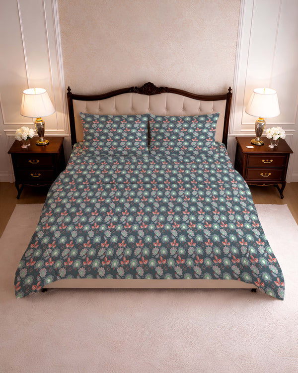 144 TC PRINTED CORSAGE FITTED SET