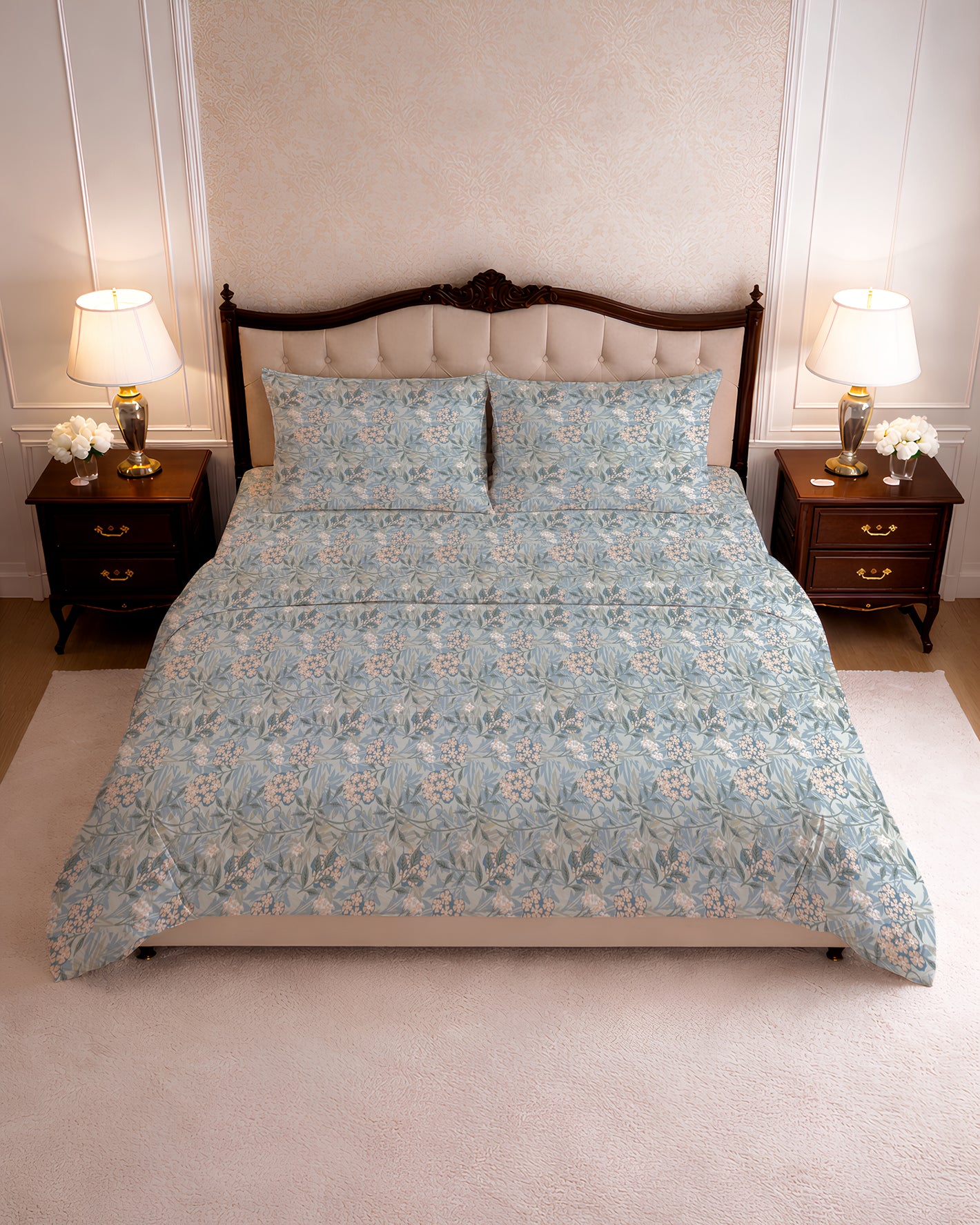 200 TC PRINTED DELIGHT FLAT SET