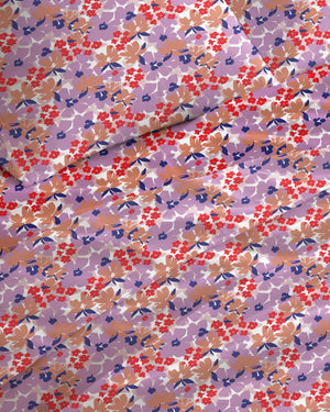 300 TC PRINTED FLORENTINA FLAT SET