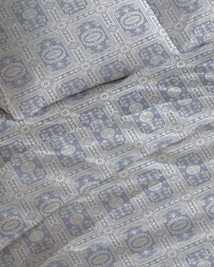300 TC PRINTED GERANIUM FLAT SET