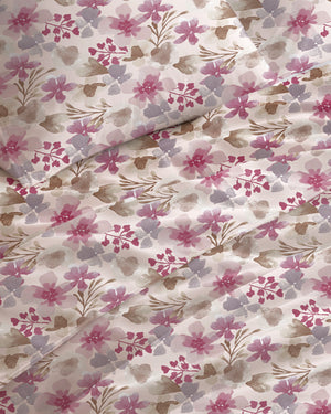 200 TC PRINTED HELIOTROPE FLAT SET