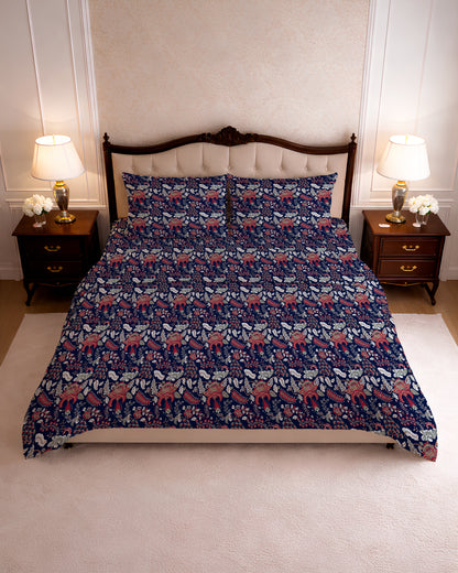 200 TC PRINTED JESSAMINE  FITTED SET