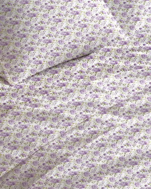 300 TC PRINTED LOTUS FLAT SET