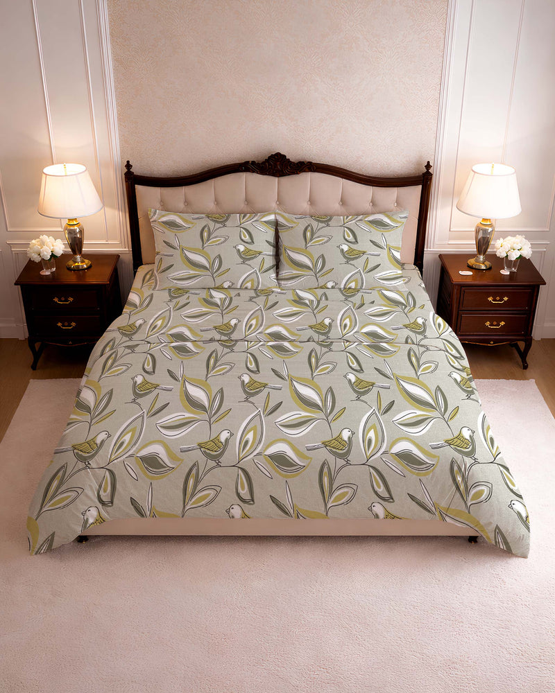 144 TC PRINTED SPRUCE FLAT SET