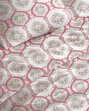 200 TC PRINTED TOILE FLAT SET
