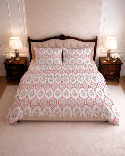 200 TC PRINTED TOILE FLAT SET