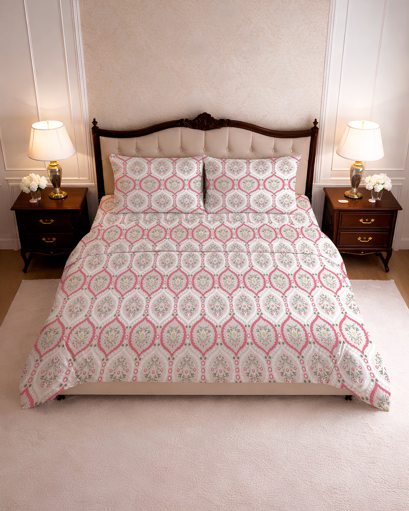 200 TC PRINTED TOILE FLAT SET