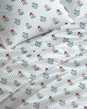 400 TC PRINTED TREFOIL FLAT SET