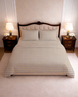 200 TC PRINTED TRELLIS FLAT SET