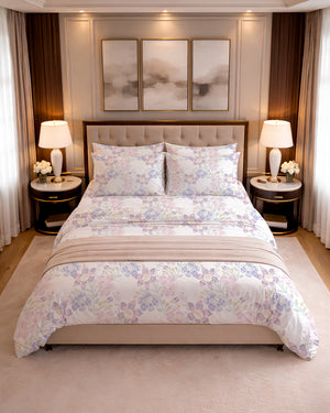 300 TC PRINTED THREAD FLOWER FLAT SET