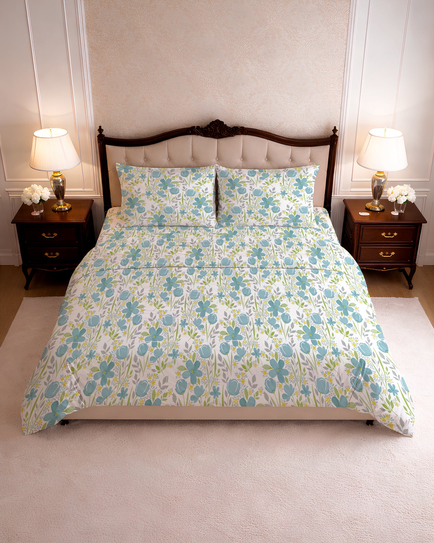 144 TC PRINTED TULIP FLAT SET