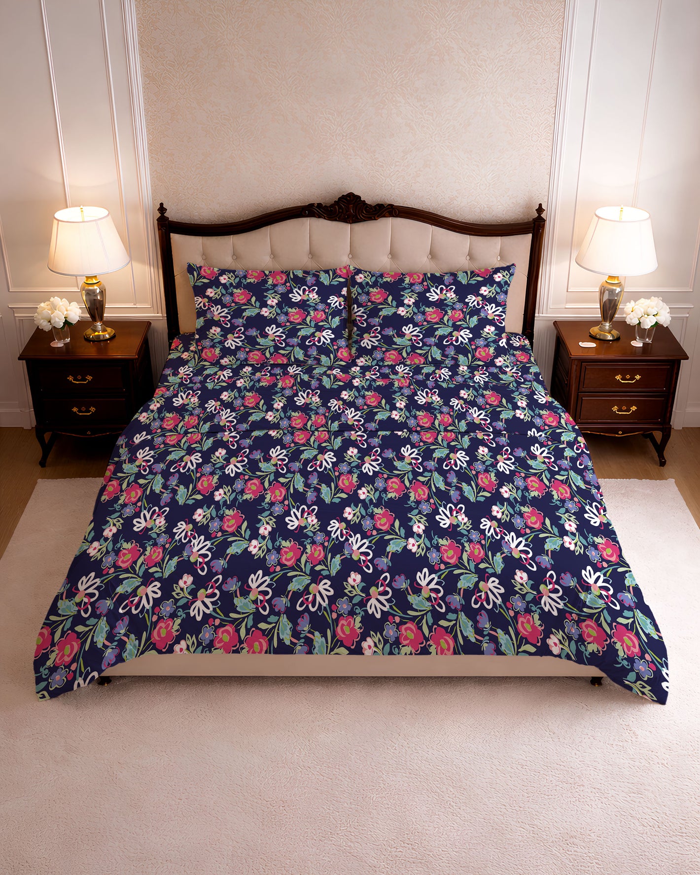 144 TC PRINTED VERONICA FITTED SET