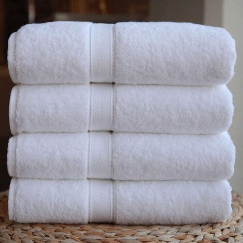 SOLID WHITE TERRY COTTON TOWEL