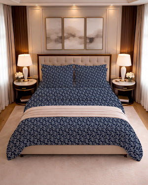 300 TC PRINTED AMARYLLIS FLAT SET