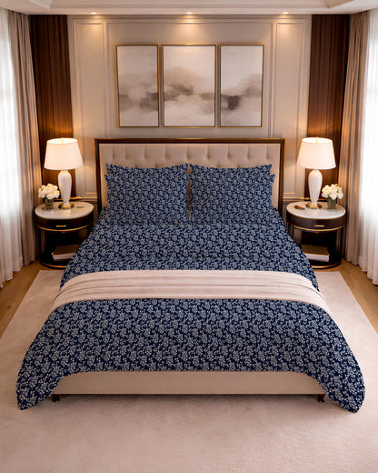 300 TC PRINTED AMARYLLIS FLAT SET