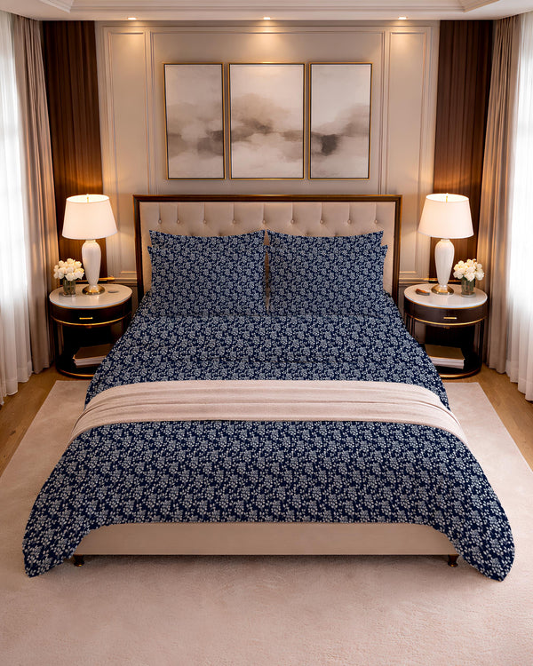 300 TC PRINTED AMARYLLIS FLAT SET