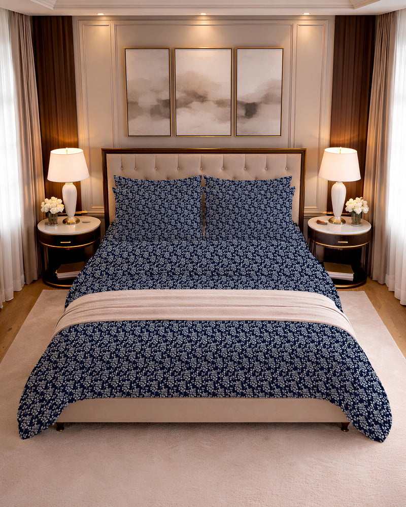 300 TC PRINTED AMARYLLIS FLAT SET