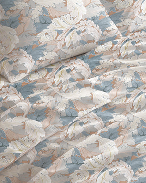 200 TC PRINTED MESSY LEAVES FLAT SET
